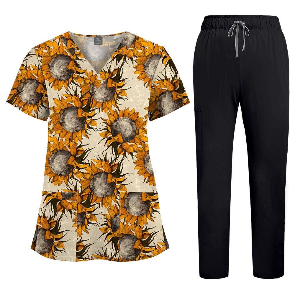 floral scrubs